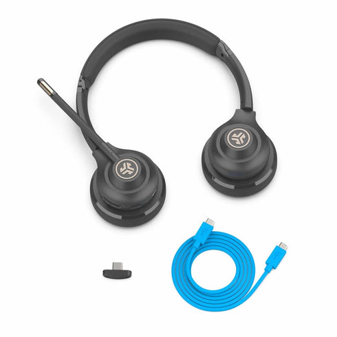 JLab Go Work Gen2 Wireless or Wired On-Ear Headphones IFCHBGOWORKRBLK4
